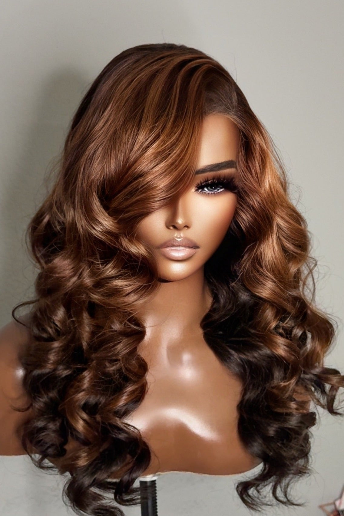 "Marshon" NEW Filipino Mink Silk Layered Ombre Ginger Wig
