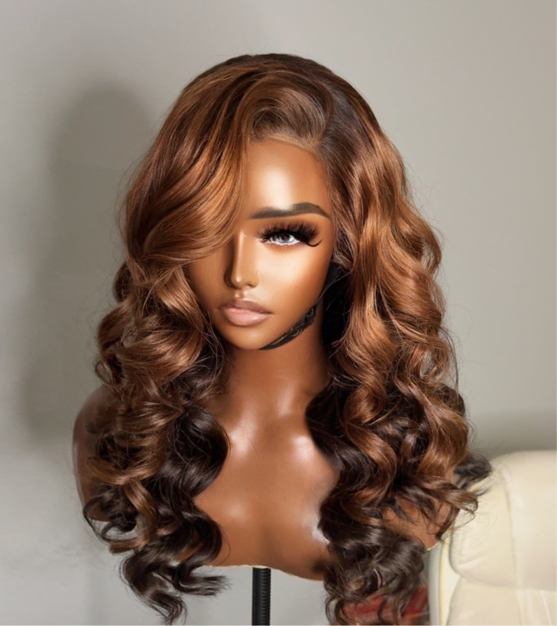 "Marshon" NEW Filipino Mink Silk Layered Ombre Ginger Wig