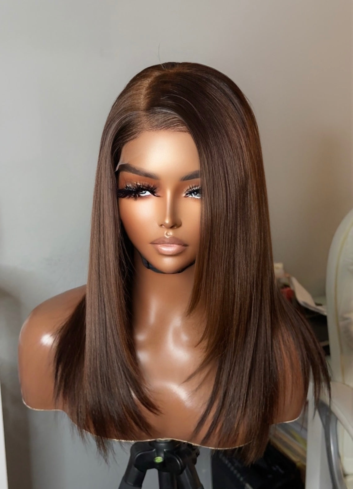 “Bre” Brown Ombre Cambodian Glueless HD Lace Wig