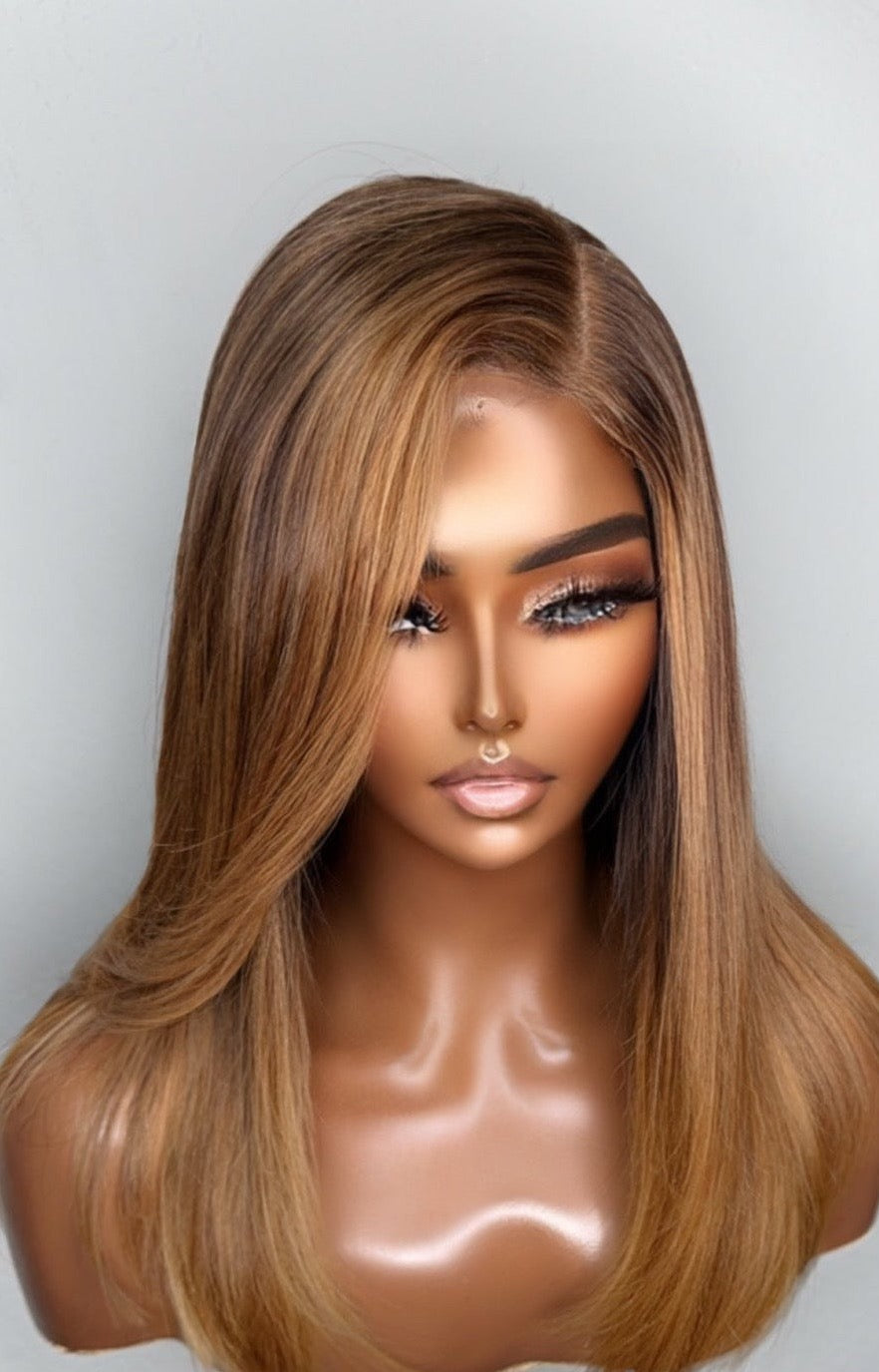 "Crystal" Glueless Honey Blonde Ombre Lace Bob