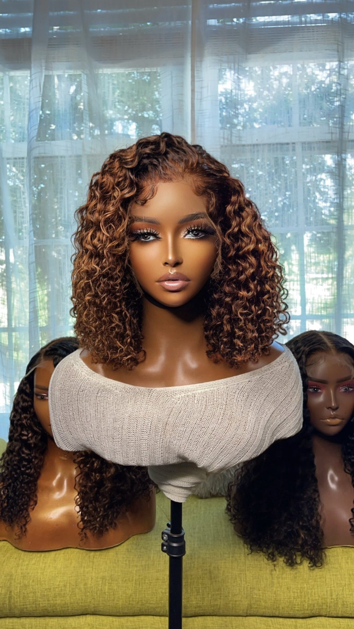 "Beverly" Raw Cambodian Curly Dyva Cut HD Lace Bob Wig