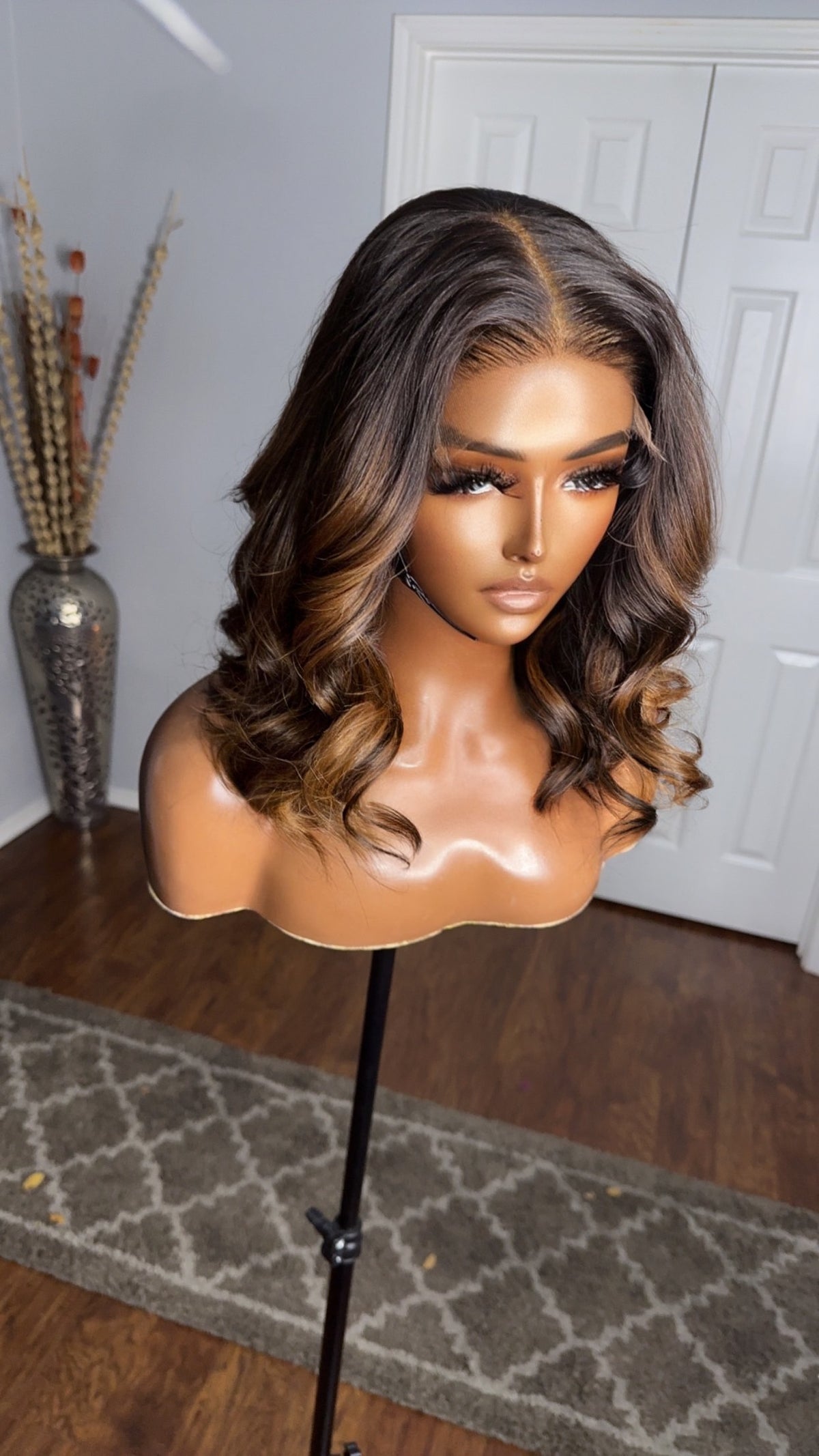 "ENVY" Ombre Long Layered Feathered  Cambodian Bob Wig