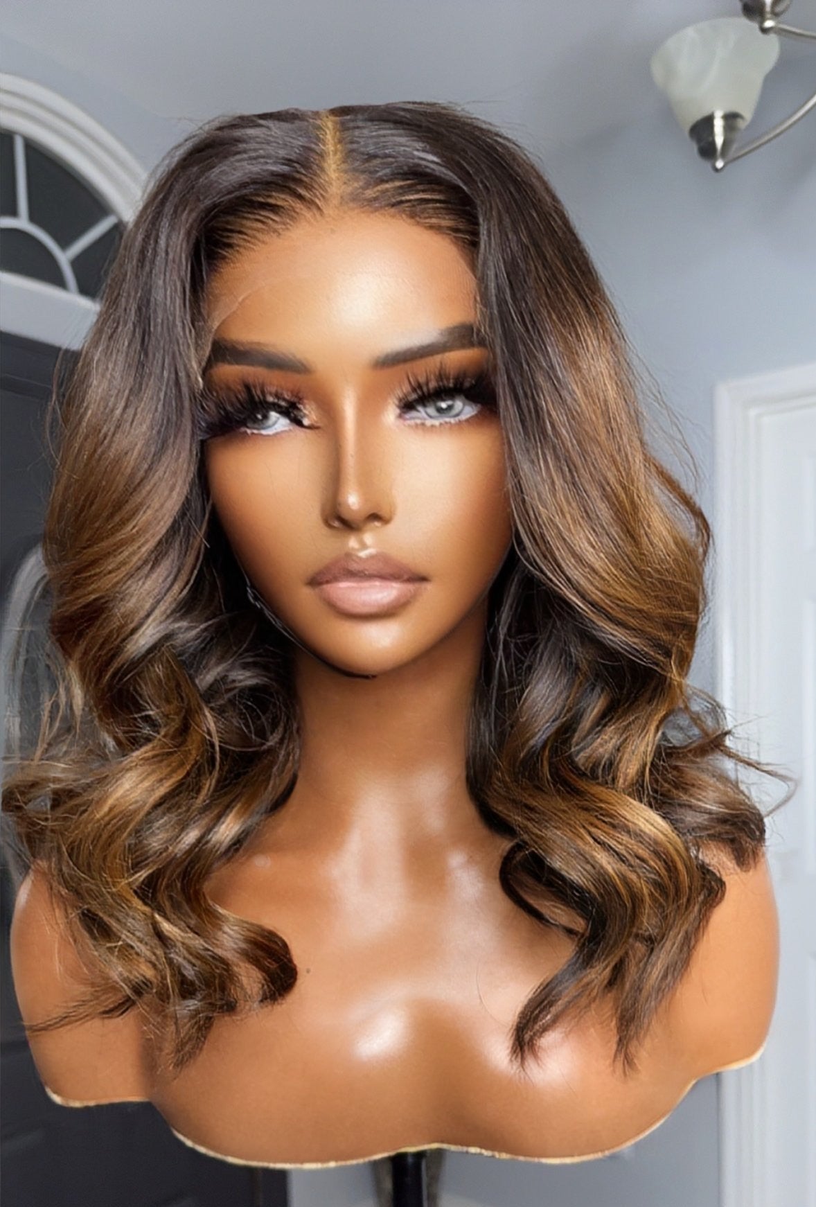 "ENVY" Ombre Long Layered Feathered  Cambodian Bob Wig