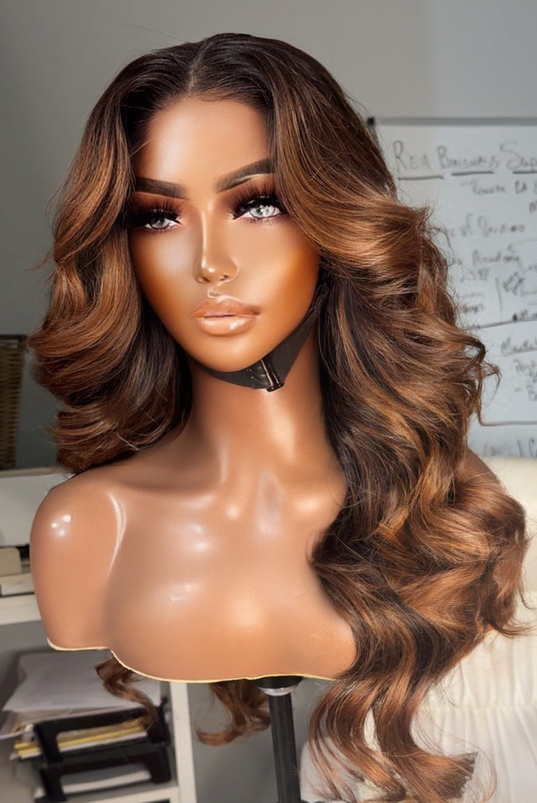 "Tamara" Cambodian Triple Layered Light Brown Baylage Lace Wig