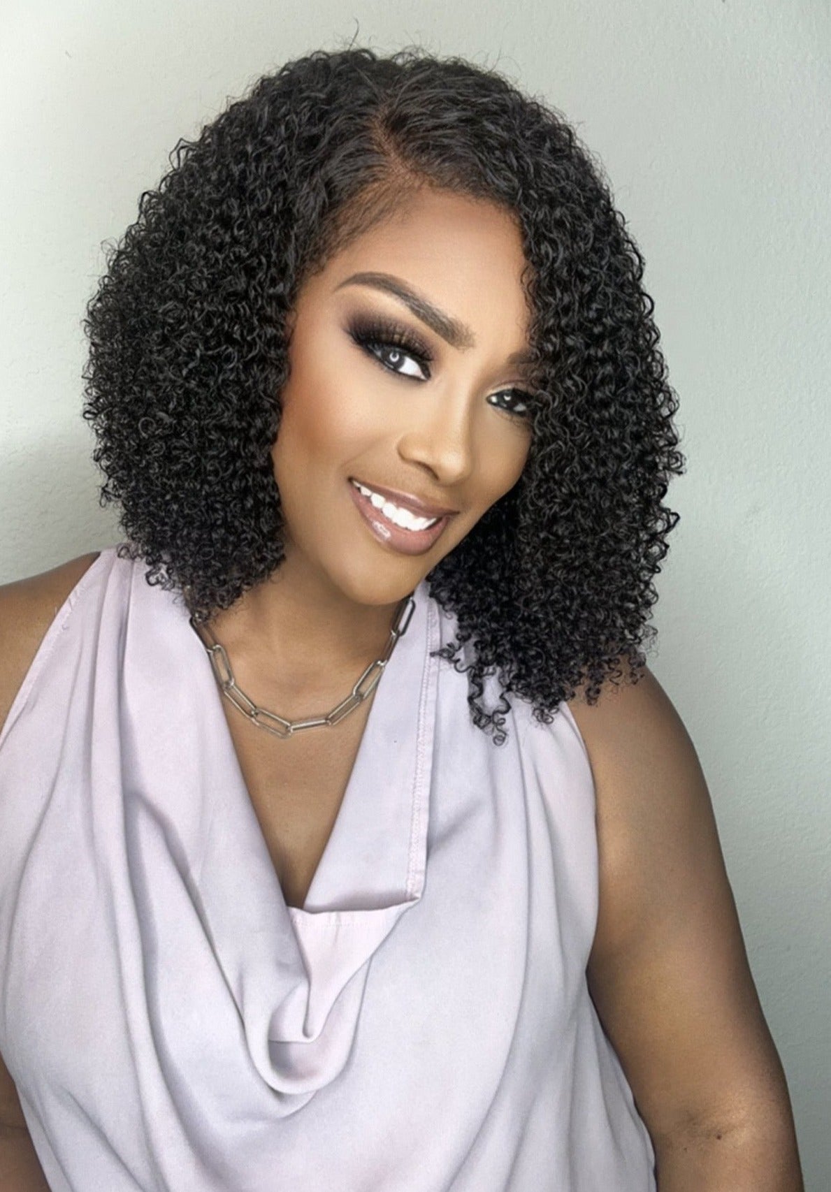 "Fatima" Afro Kinky Curly with Natural Edges