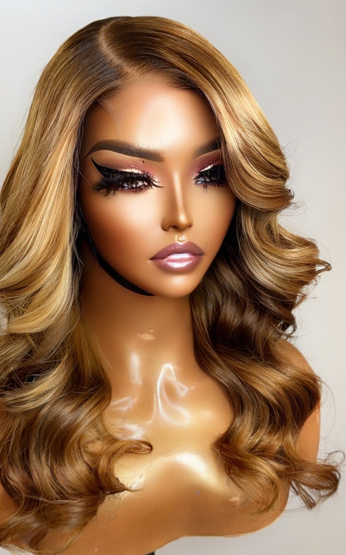 "Cherry" Triple Blonde Highlight GLUELESS HD Lace Wig