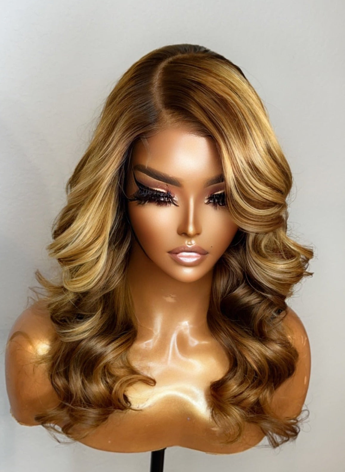 "Cherry" Triple Blonde Highlight GLUELESS HD Lace Wig