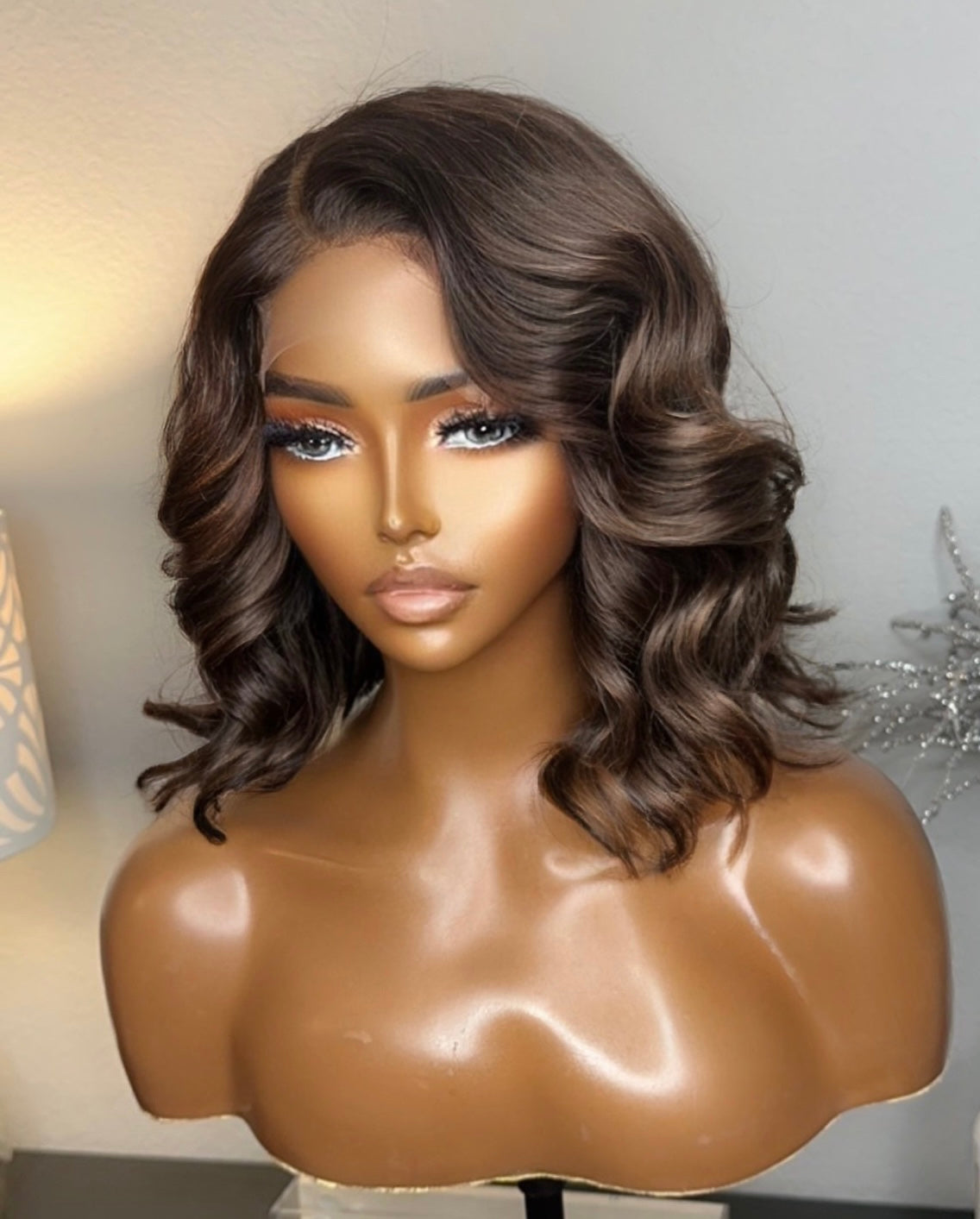 "Cathy" DIAMOND COLLECTION  12" Deep Layered Raw Cambodian Bob Wig