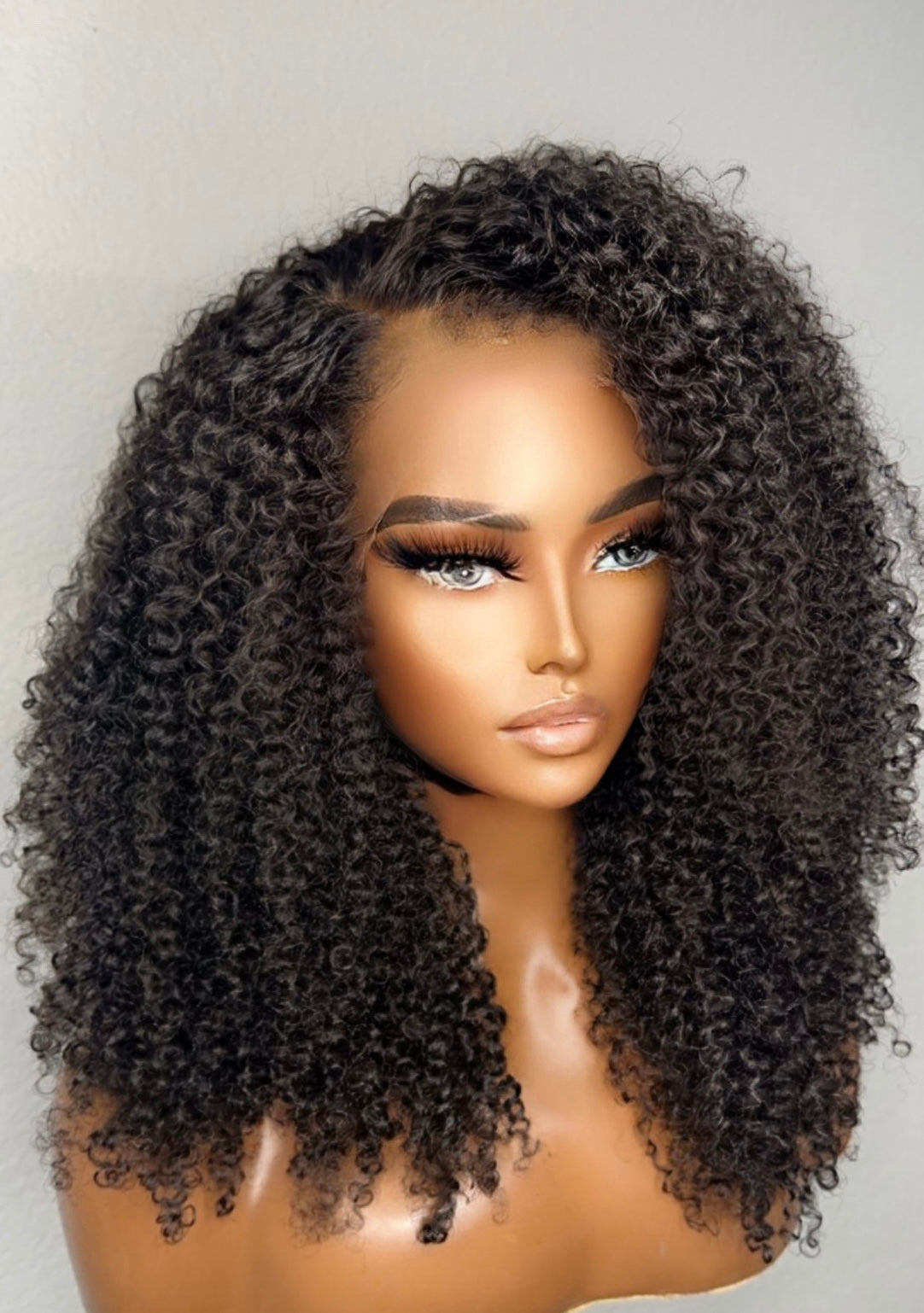 "Ebony" Afro Kinky Curly with Natural Edges