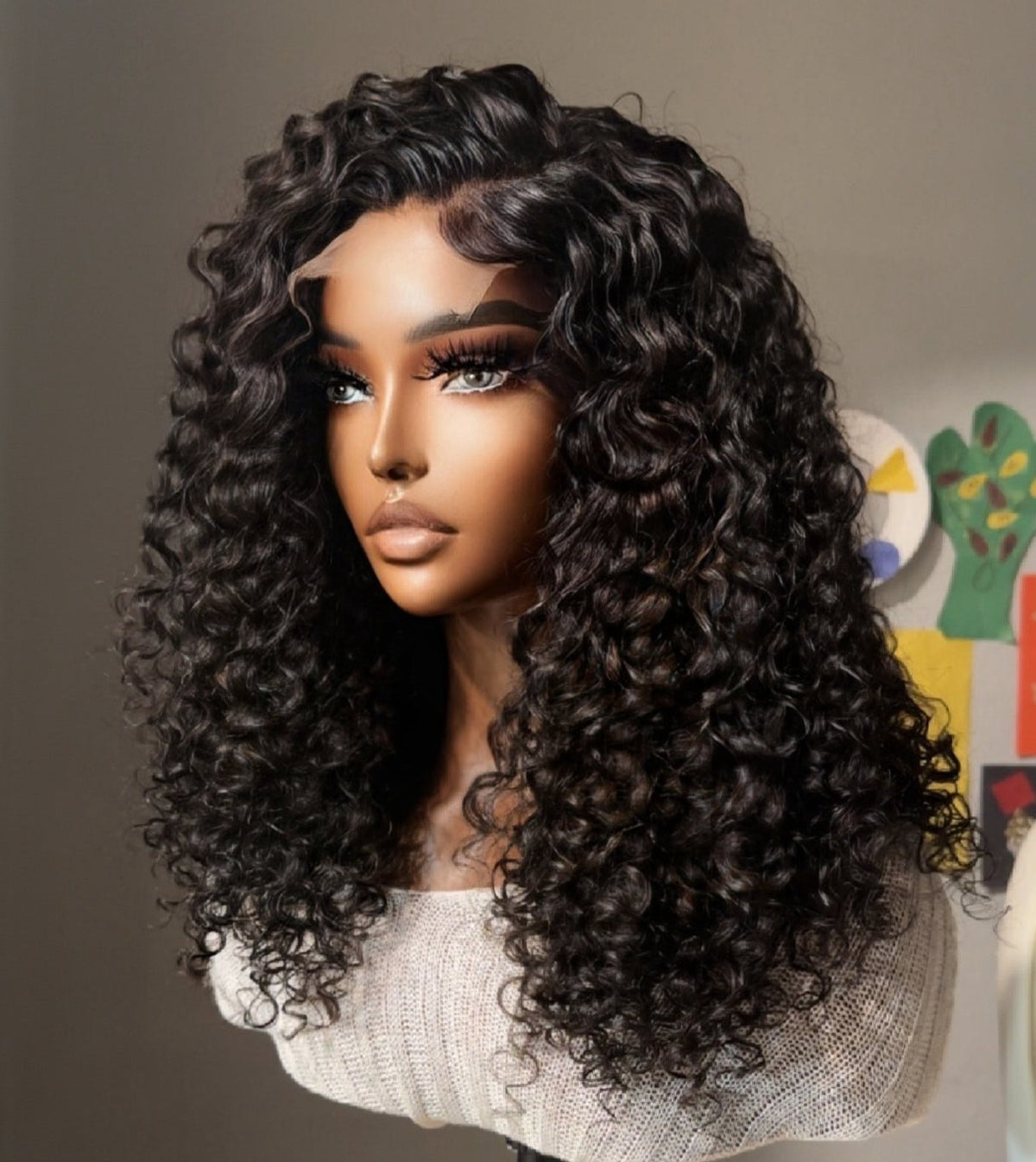 "Kelli" CAMBODIAN Loose Deep Island CURLY Lace Wig