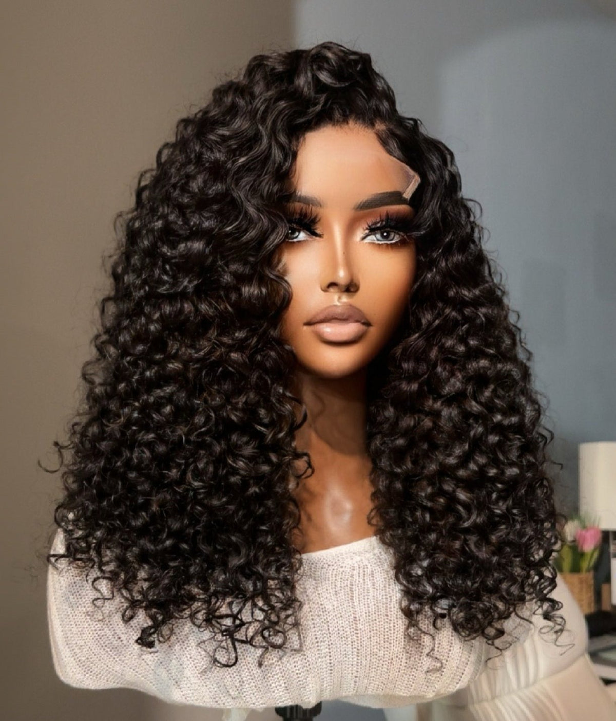 "Kelli" CAMBODIAN Loose Deep Island CURLY Lace Wig