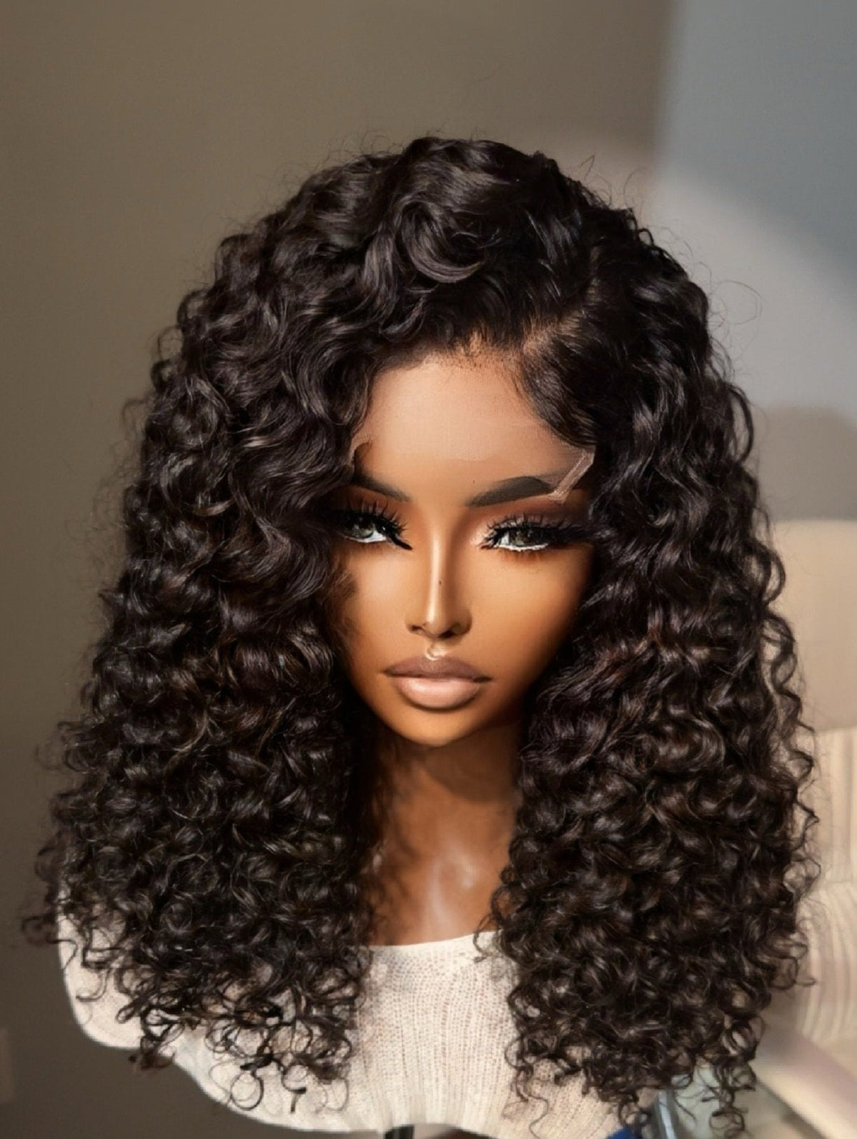 "Kelli" CAMBODIAN Loose Deep Island CURLY Lace Wig