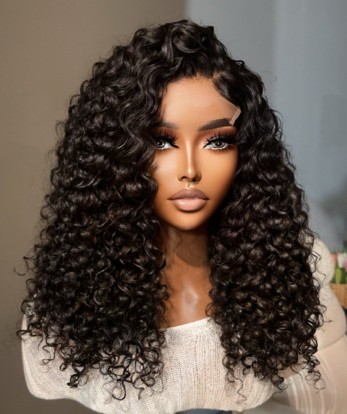 "Kelli" CAMBODIAN Loose Deep Island CURLY Lace Wig