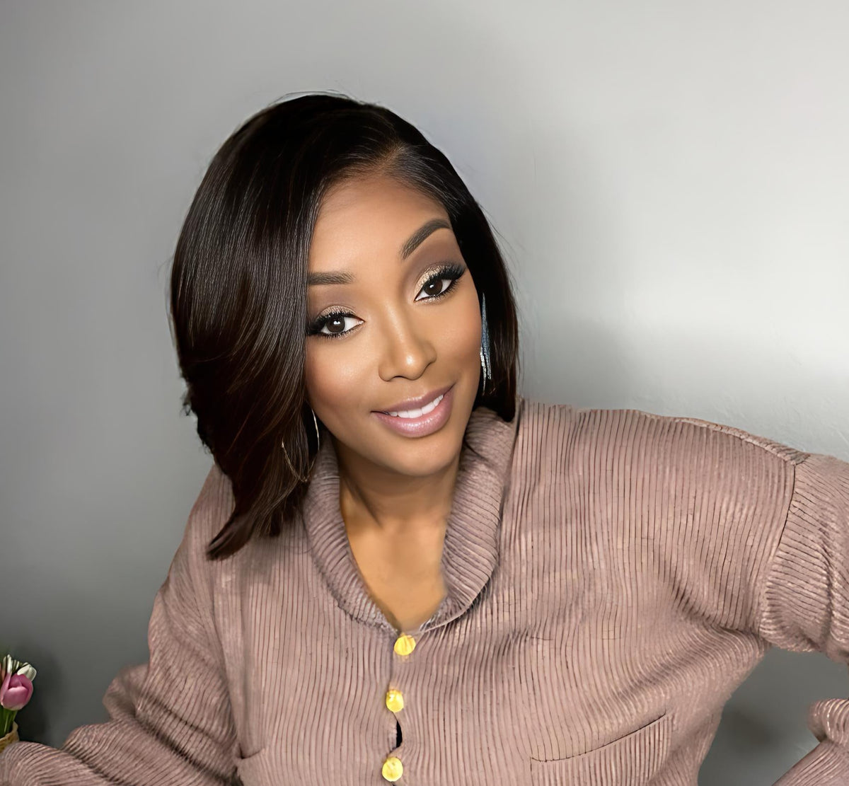 "Erica" Raw Cambodian Inverted Bob Wig Unit