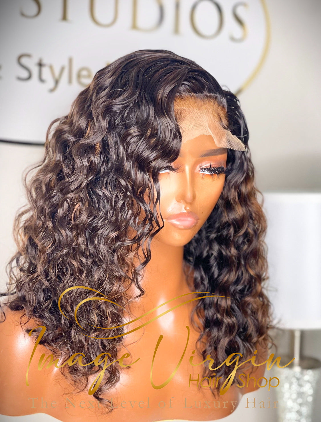 "MARIAH" Wet & Wavy Island Curly Clear Lace Unit