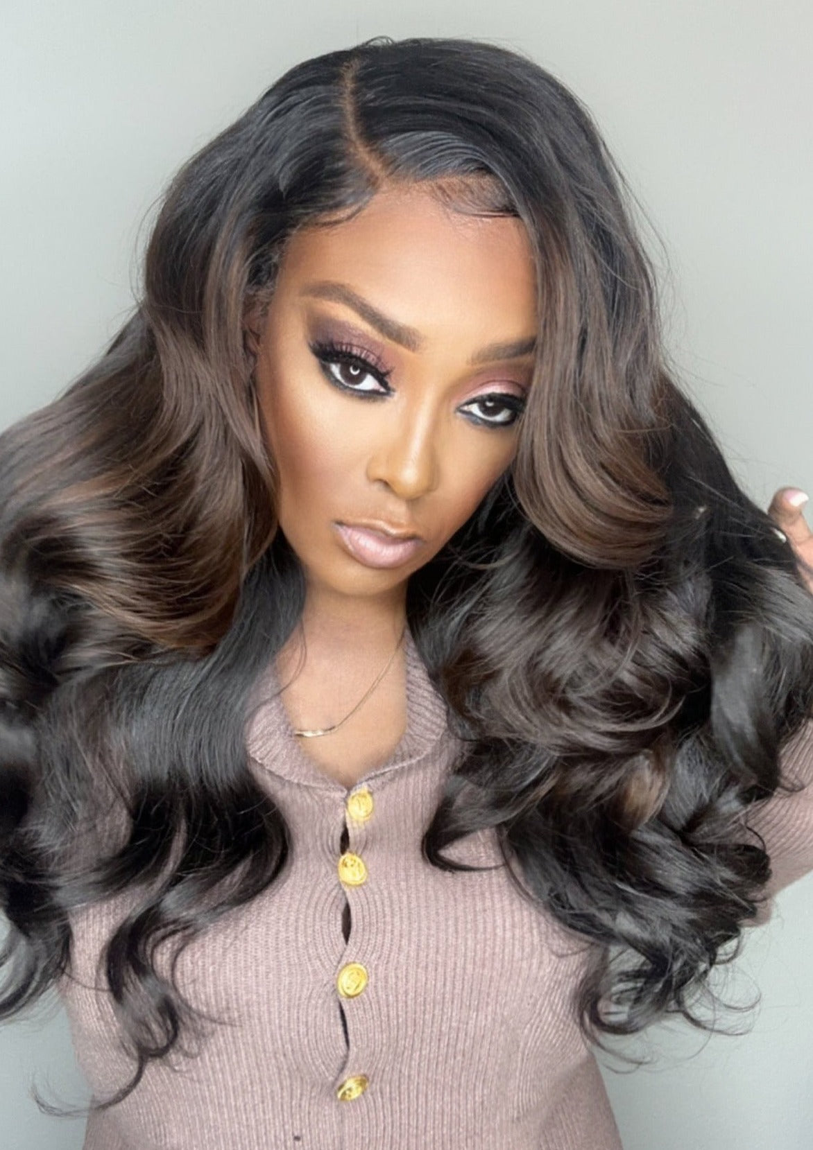 "Kelli" Custom Raw Indian GLUELESS Lace Wig
