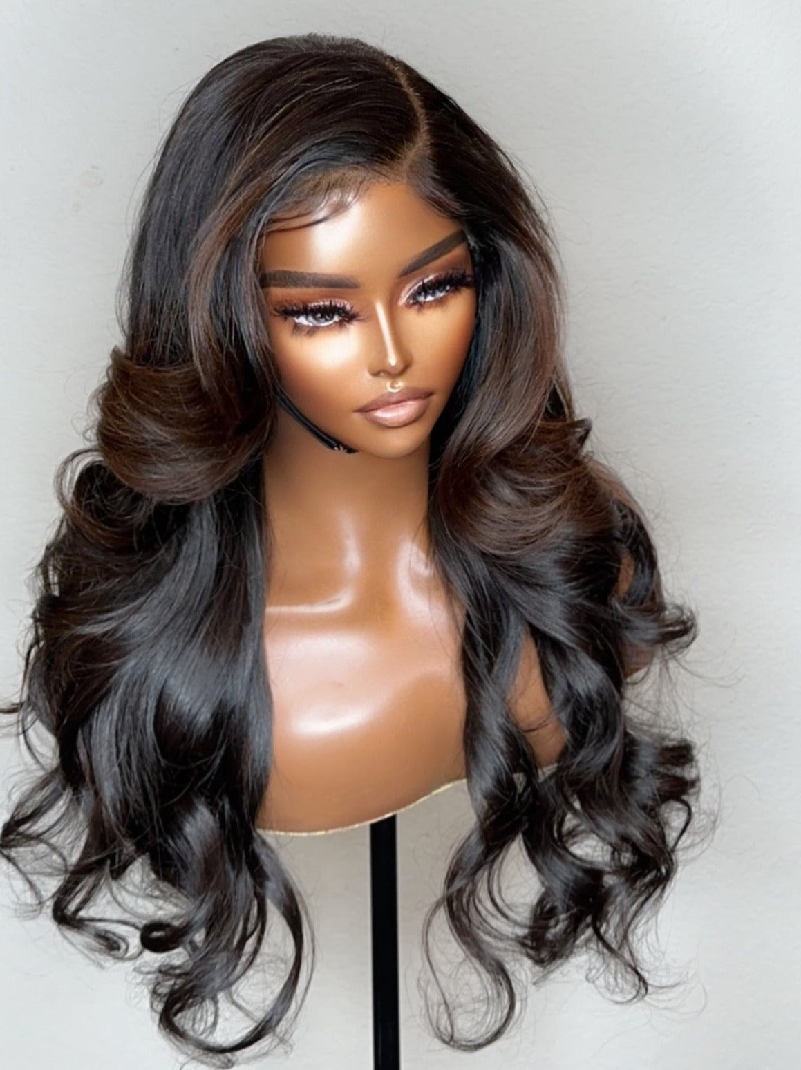 "Kelli" Custom Raw Indian GLUELESS Lace Wig