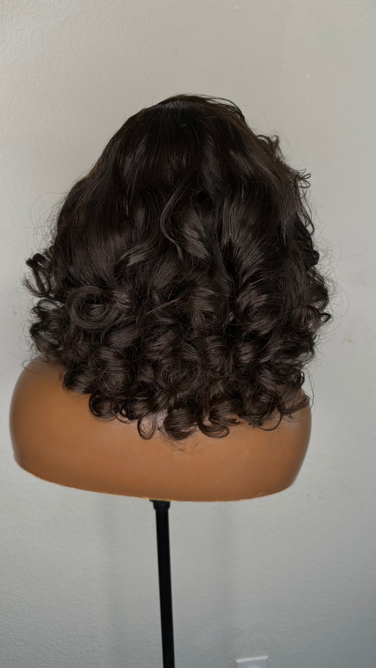 "Nadia" Dark Brown Deep -Side Part Custom Made Glueless Raw Indian Lace Wig
