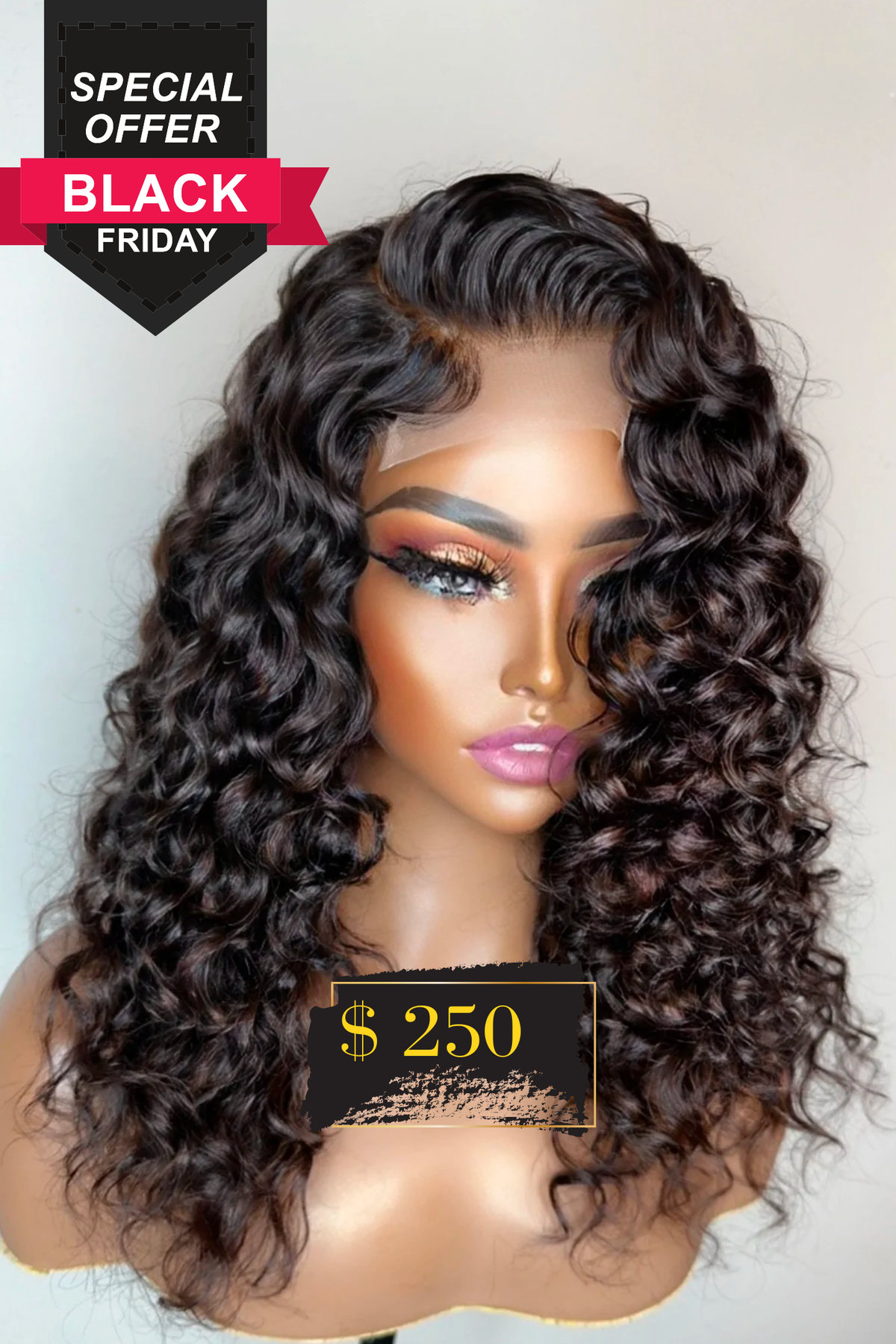 "Vanessa" Soft Loose Island Curly Top Lace (5x5) Wig