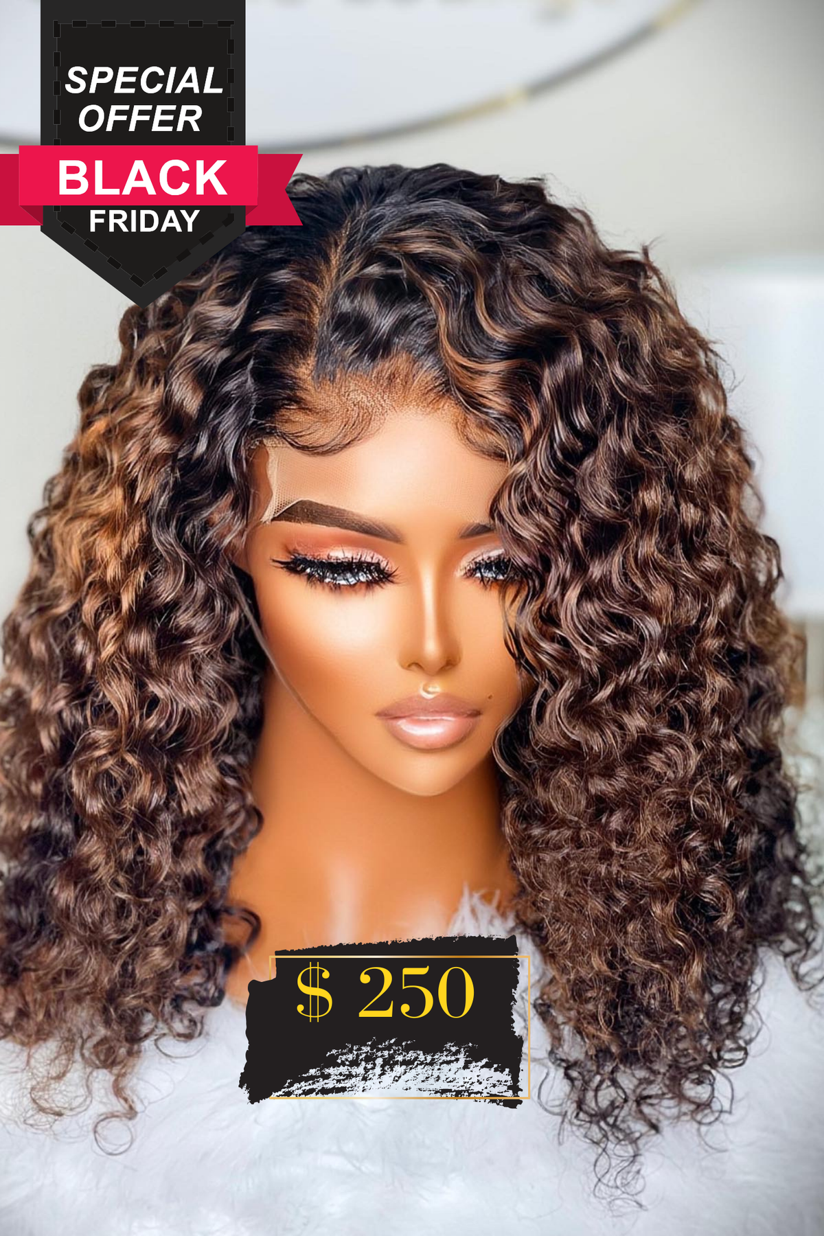 "Felicia" CAMBODIAN Loose Deep Island CURLY Lace Wig