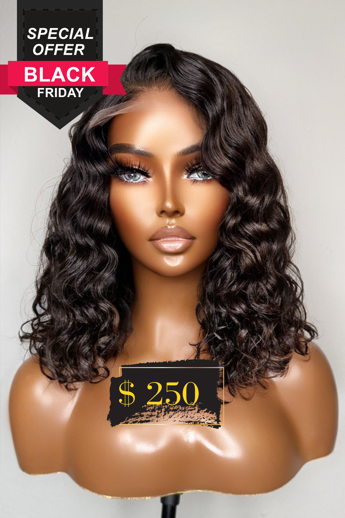 "Victoria" Loose Deep Wavy Bob (5x5) Wig