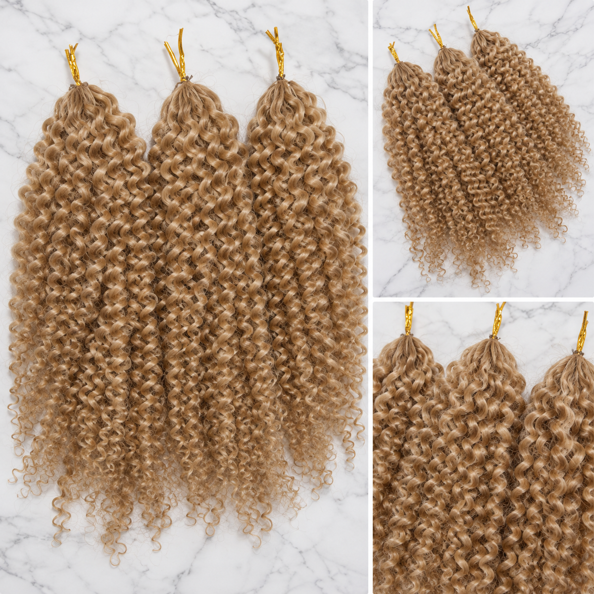 3-Bundle Raw Human Hair Crochet Bundle Promo
