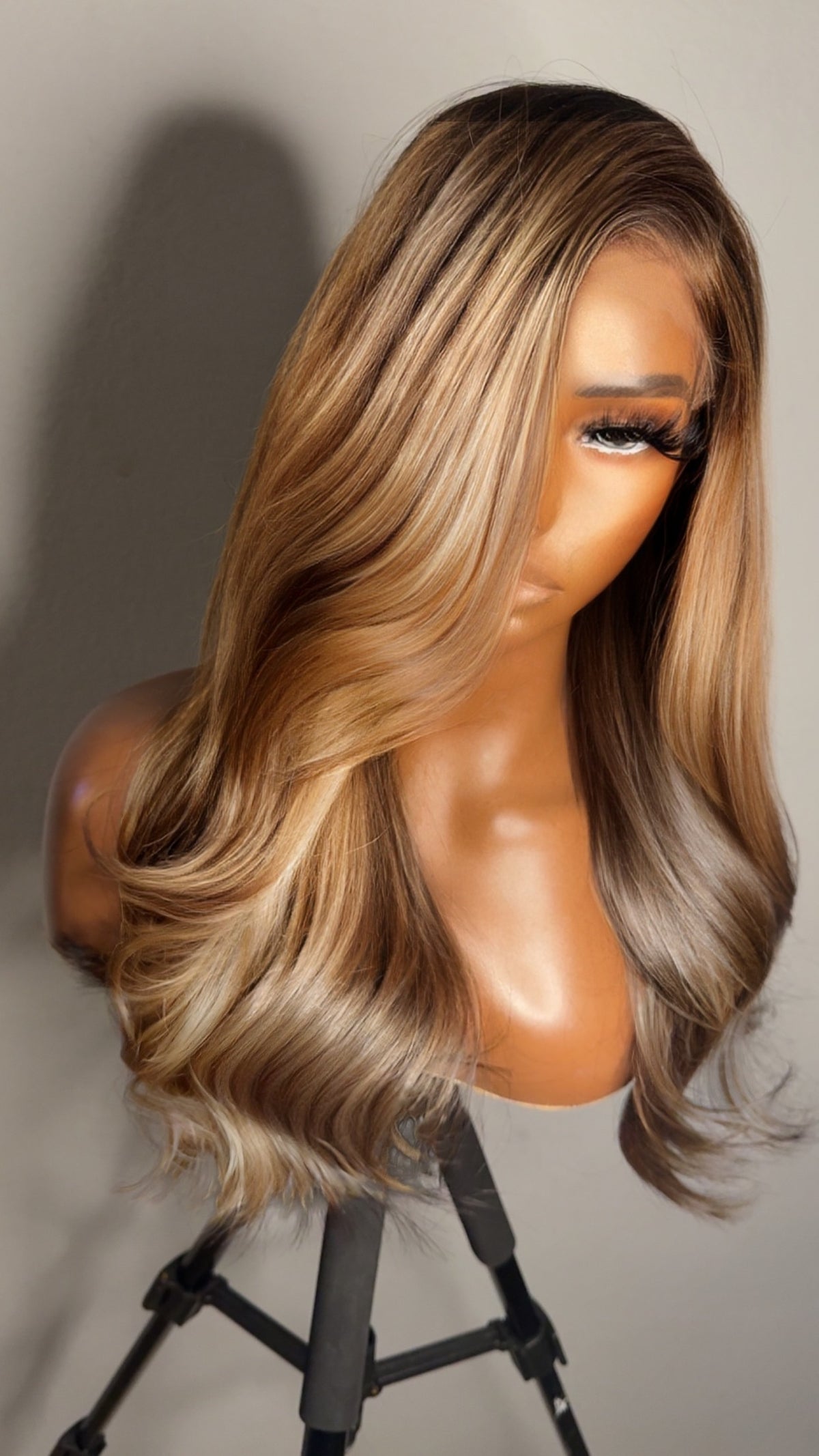 "Shawn" Triple Blonde Ombre  Custom Raw Indian GLUELESS HD Wig