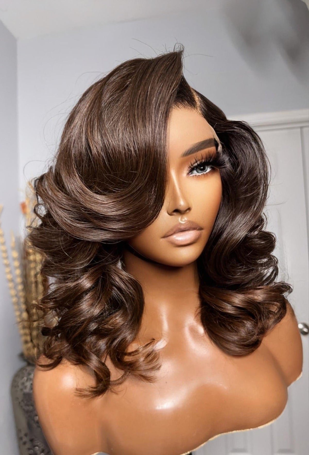 "Amy"  Ombre Deep Layered Raw Cambodian Bob Wig