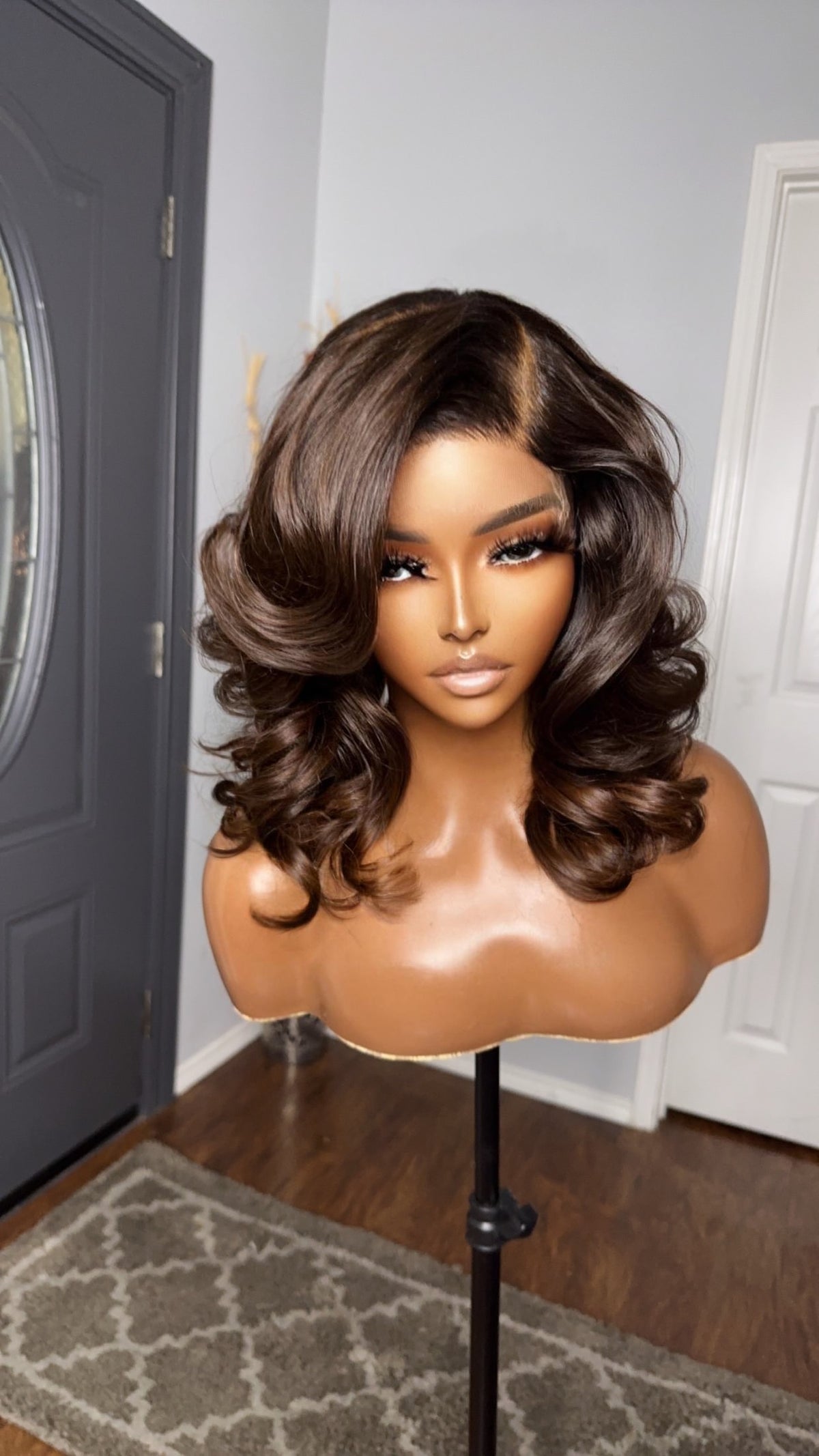 "Amy"  Ombre Deep Layered Raw Cambodian Bob Wig