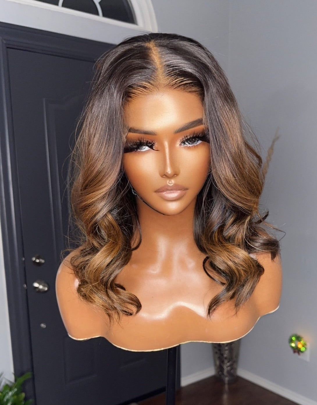 "ENVY" Ombre Long Layered Feathered  Cambodian Bob Wig