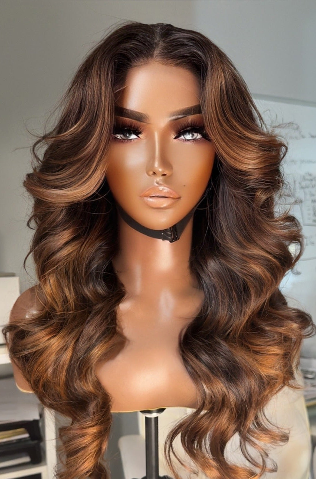"Tamara" Cambodian Triple Layered Light Brown Baylage Lace Wig