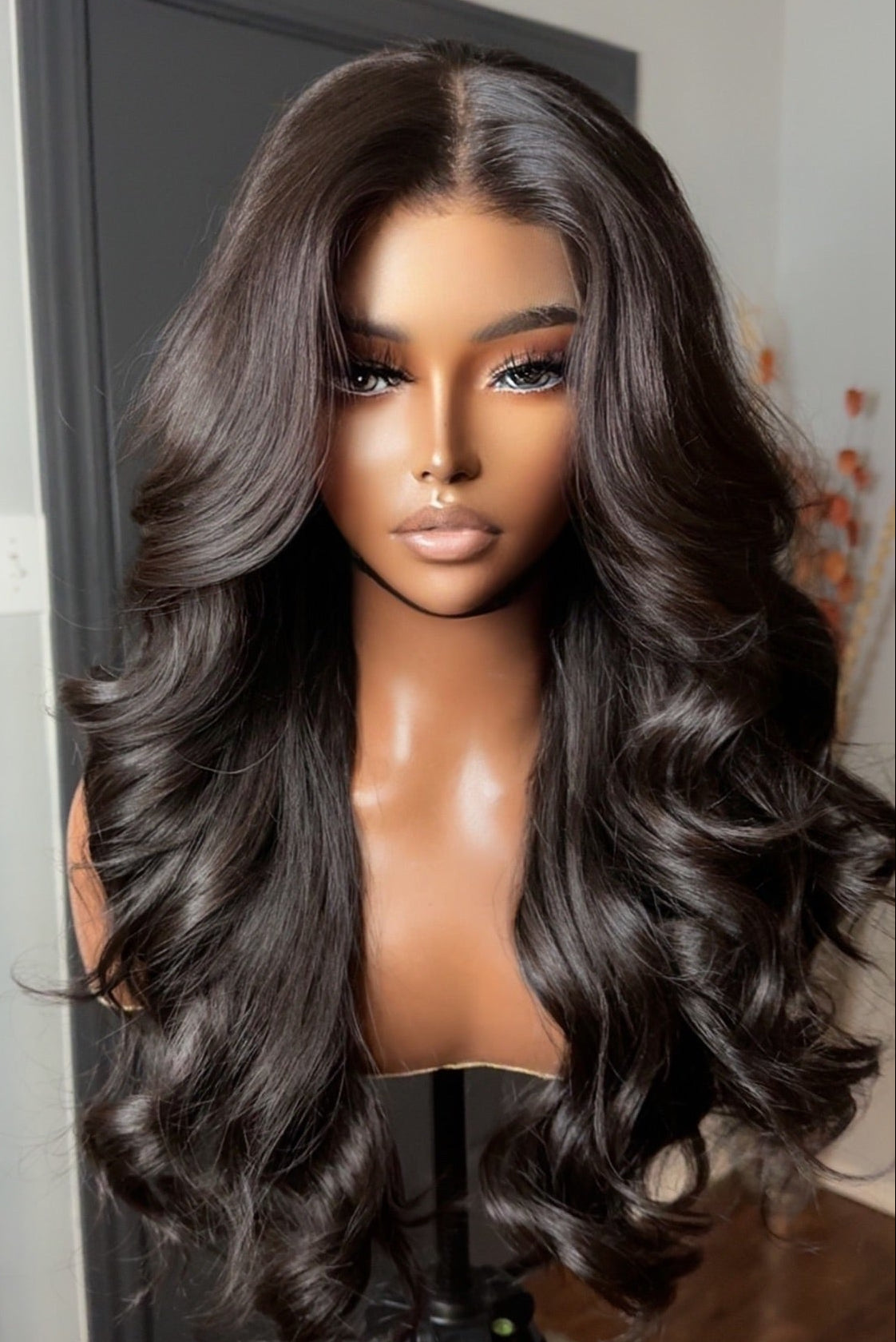 "Kay-Kay" Cambodian Super-Lux Glam Long LAYER w/ curtain bangs HD Lace Unit