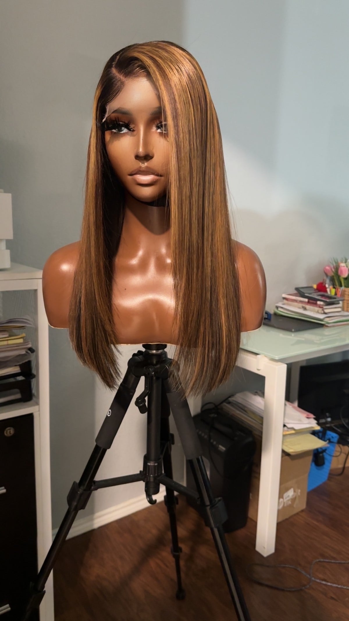 “Princess” Honey Blonde Ombre Cambodian Glueless HD Lace Wig