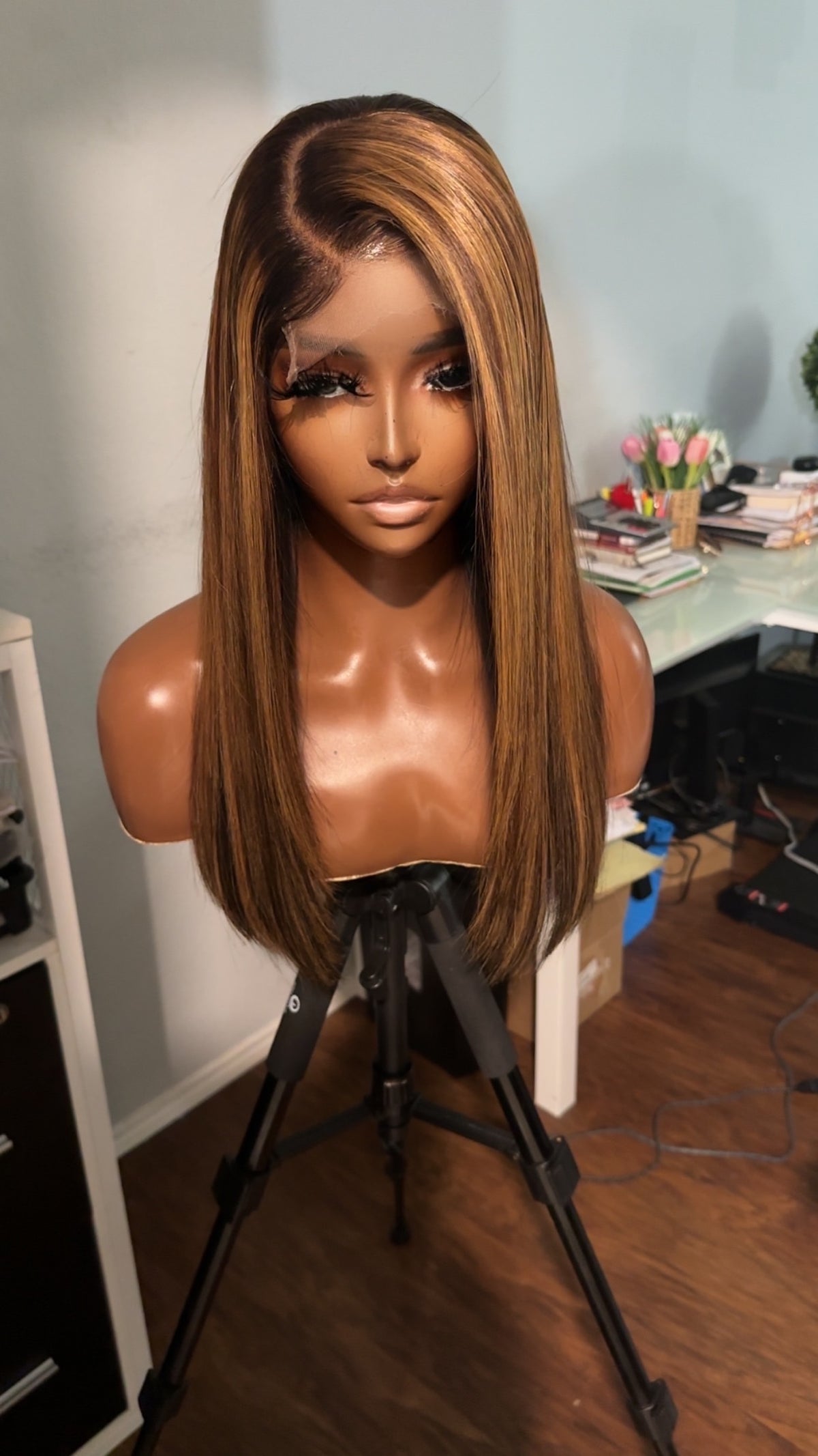 “Princess” Honey Blonde Ombre Cambodian Glueless HD Lace Wig