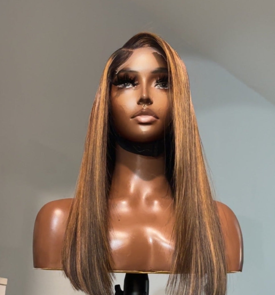 “Princess” Honey Blonde Ombre Cambodian Glueless HD Lace Wig