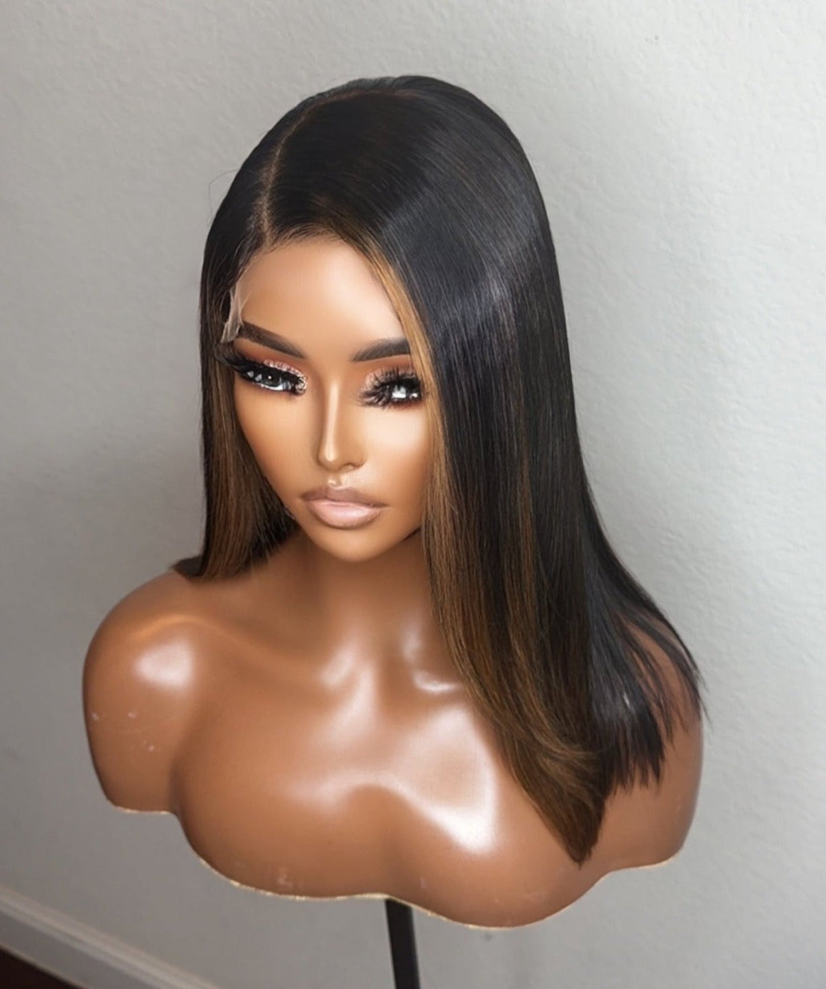 "Bre" Blonde Peek-a-boo Highlight Glueless HD Lace (5x5) 360 Bob