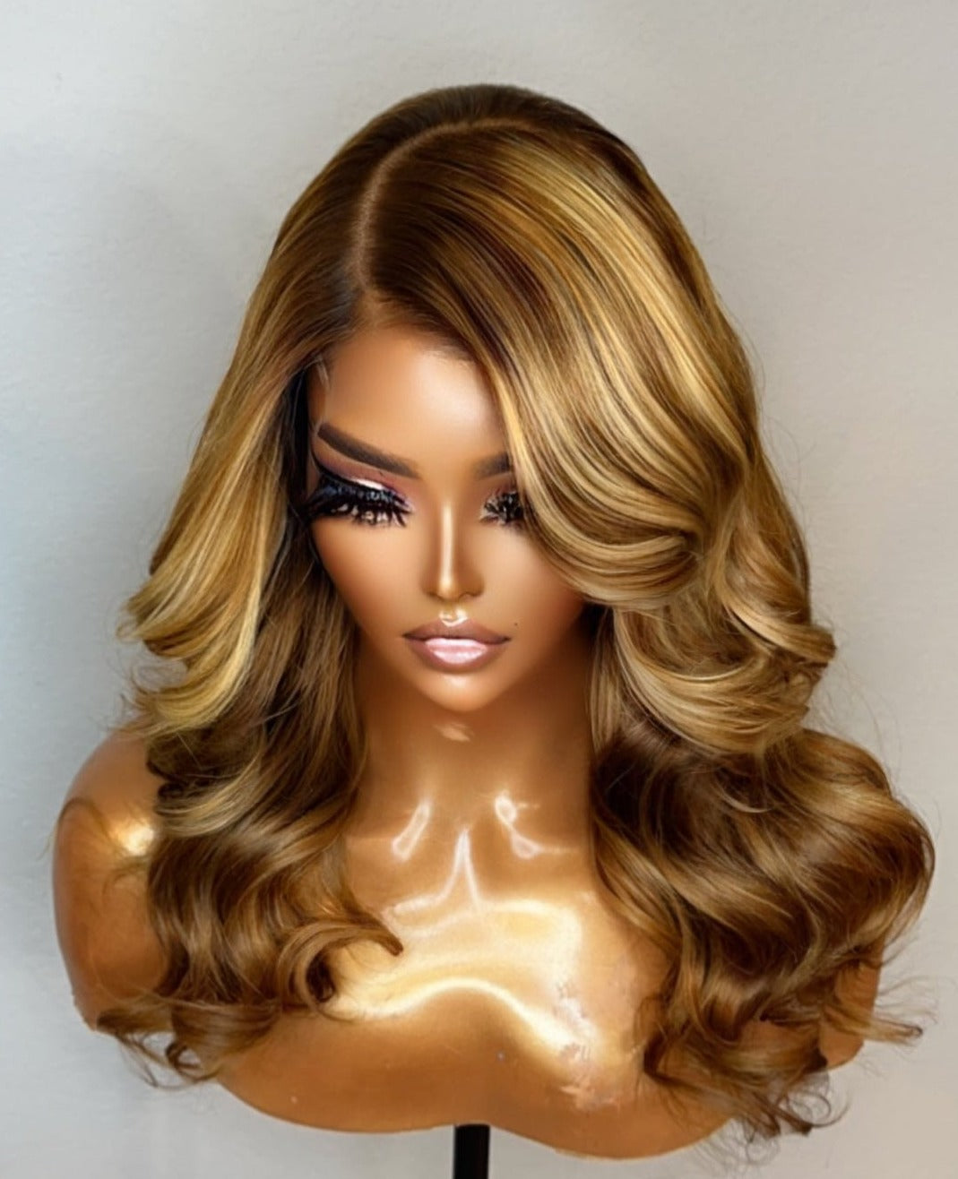 "Cherry" Triple Blonde Highlight GLUELESS HD Lace Wig