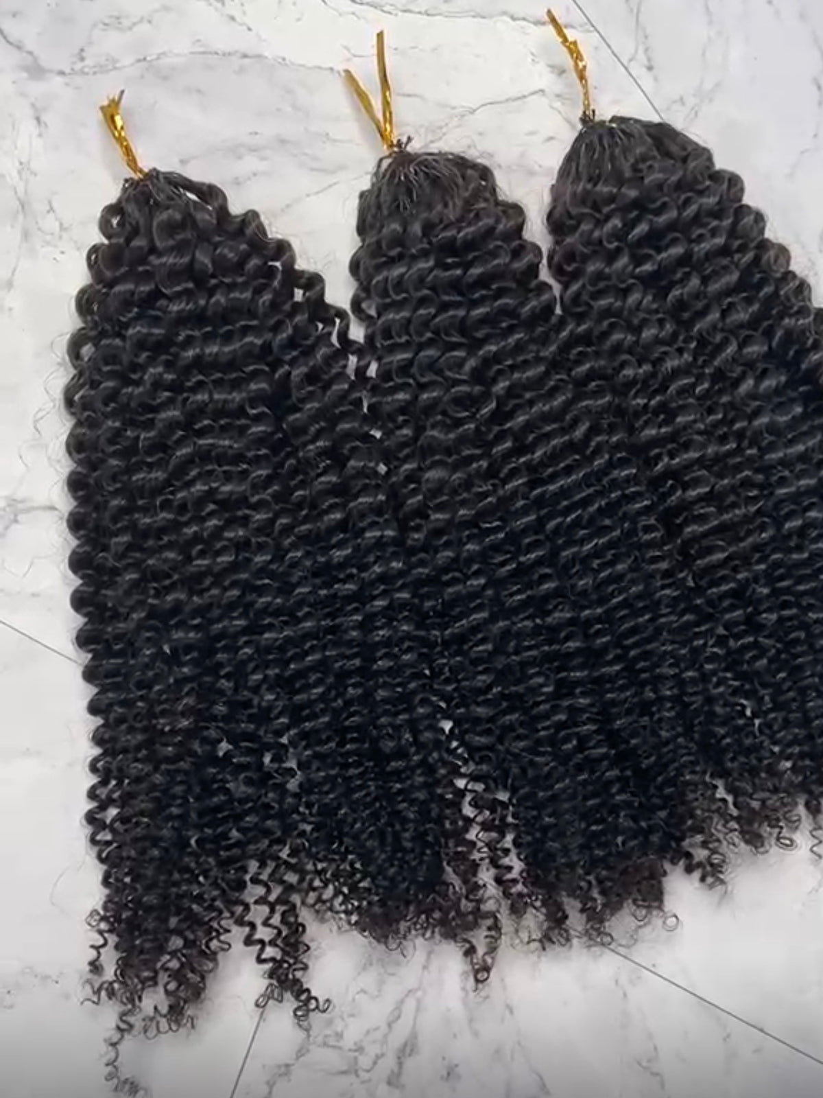 Kinky Curly Raw Human Hair Crochet Single Bundles