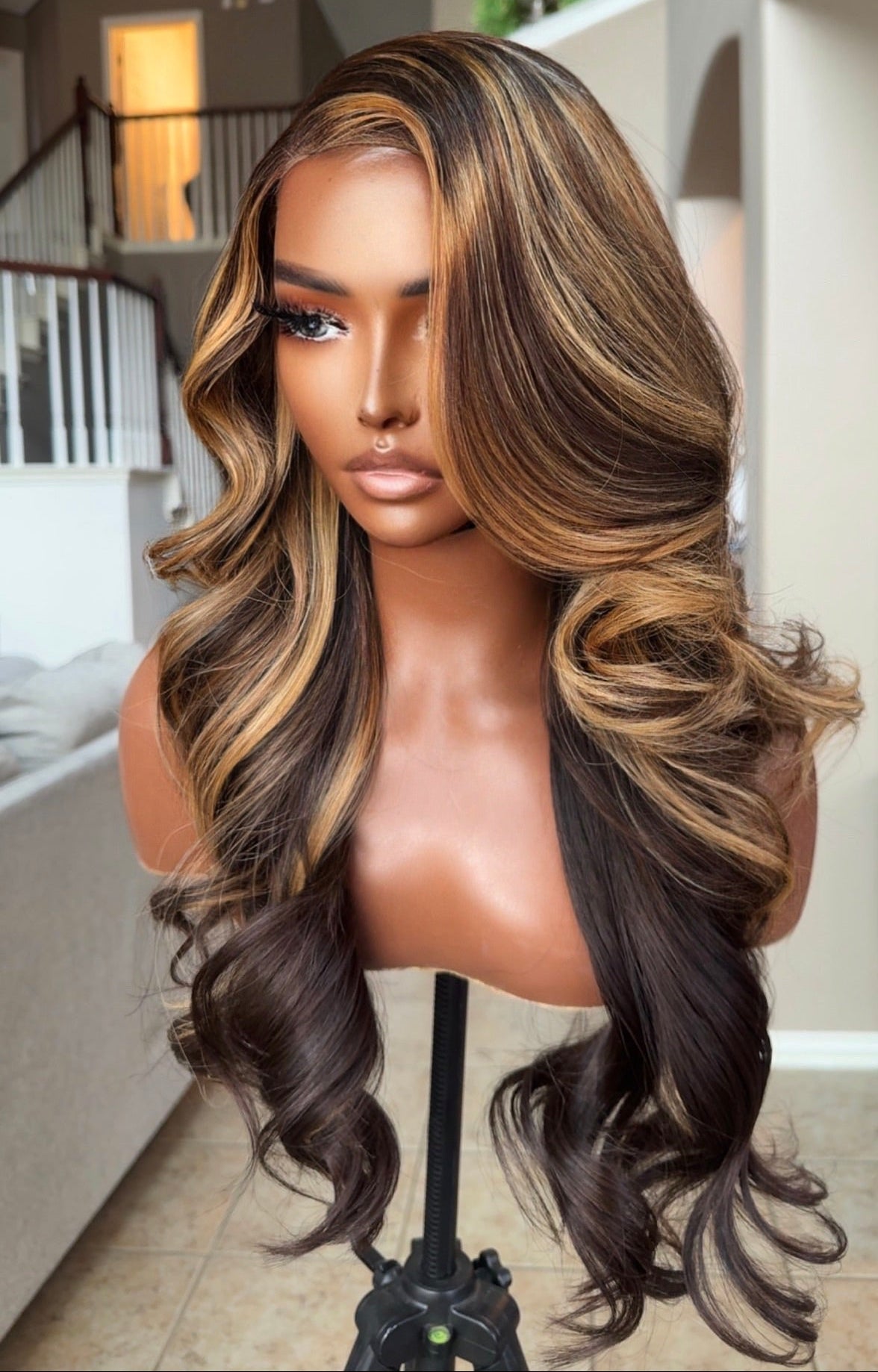 "Lacie" Triple Blonde Highlight  Raw Cambodian GLUELESS HD Wig