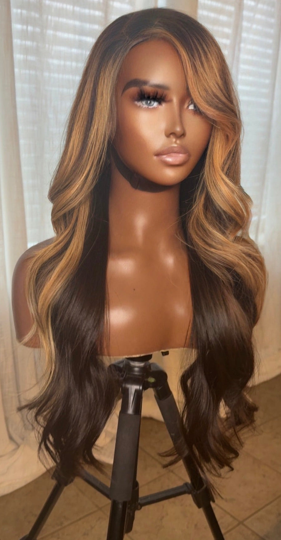 "Lacie" Triple Blonde Highlight  Raw Cambodian GLUELESS HD Wig