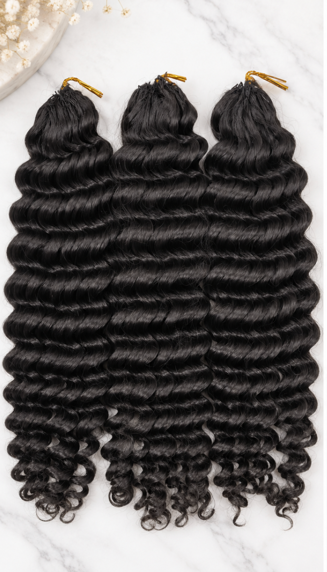 Ocean Wave Raw Human Hair Crochet Single Bundles