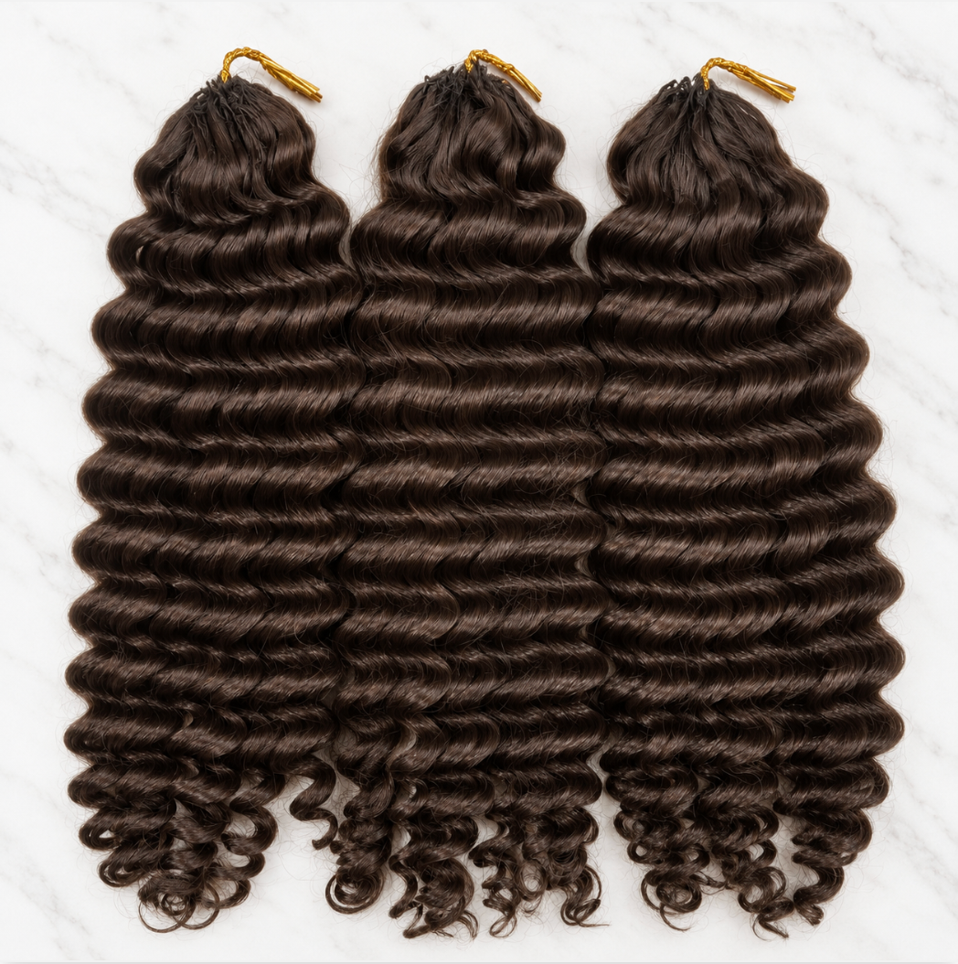 3-Bundle Raw Human Hair Crochet Bundle Promo