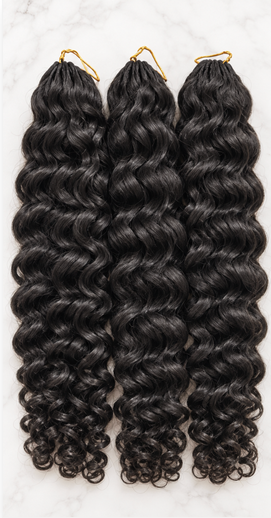 Deep Wave Raw Human Hair Crochet Single Bundles