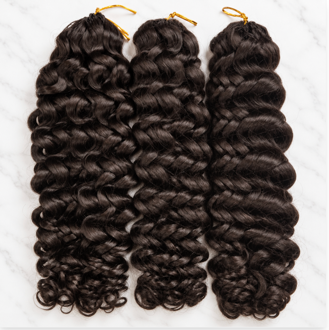 Deep Wave Raw Human Hair Crochet Single Bundles