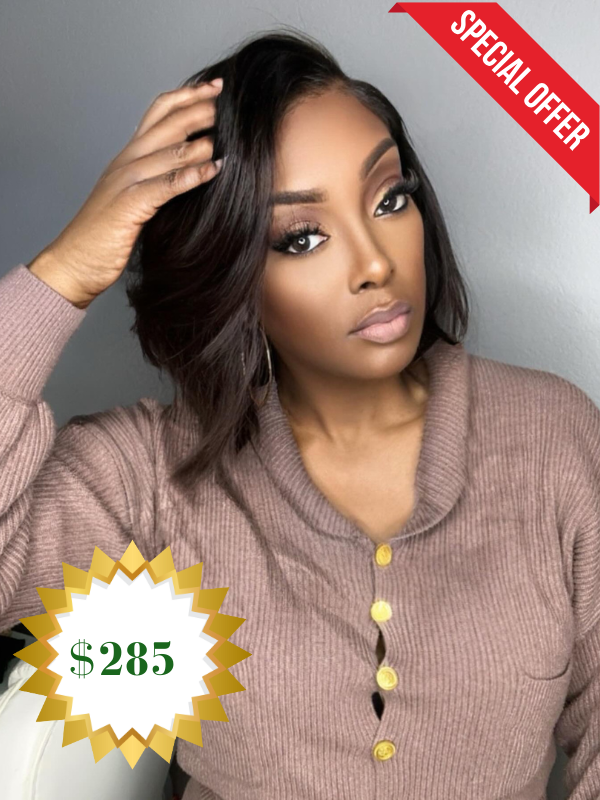 "Erica" Raw Cambodian Inverted Bob Wig Unit