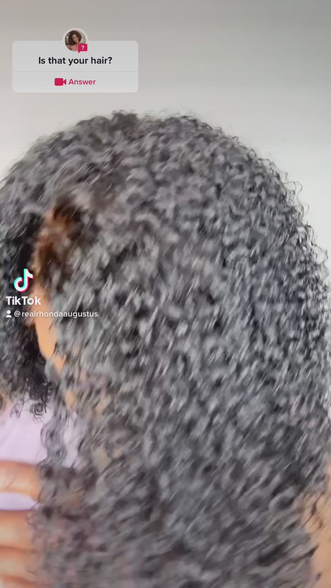 "Fatima" Afro Kinky Curly with Natural Edges