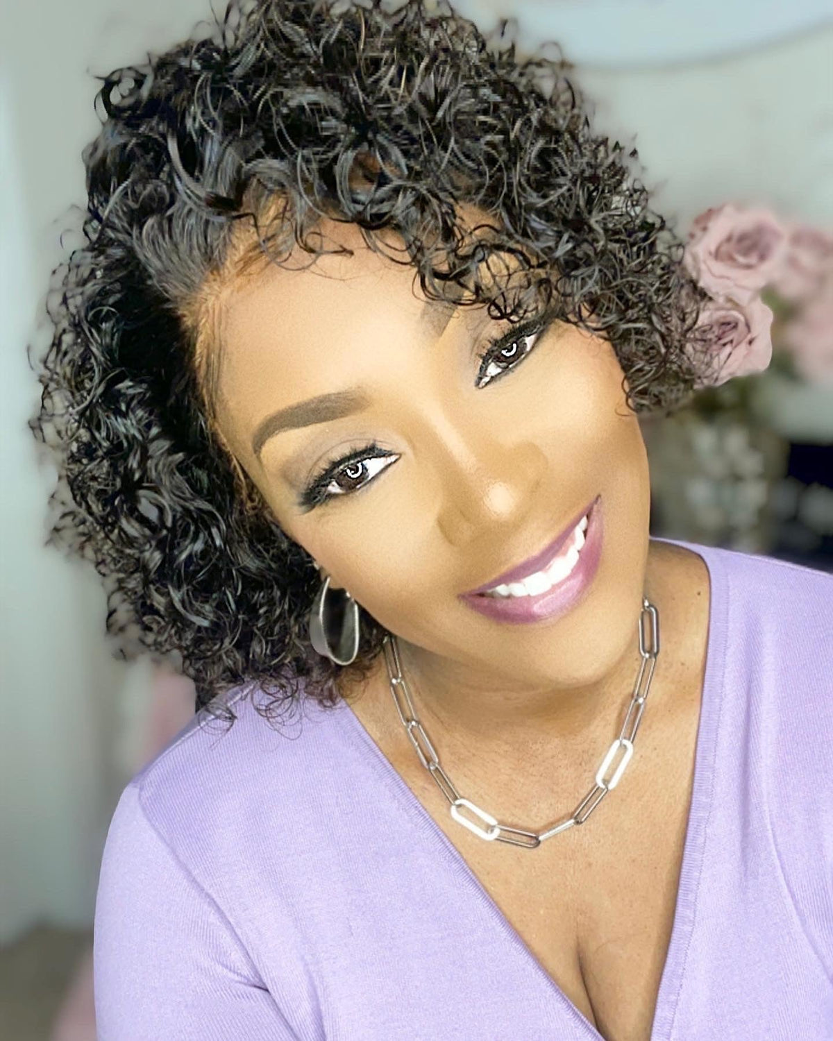 Queen Collection Curly "Wash & Go" Lace Wig