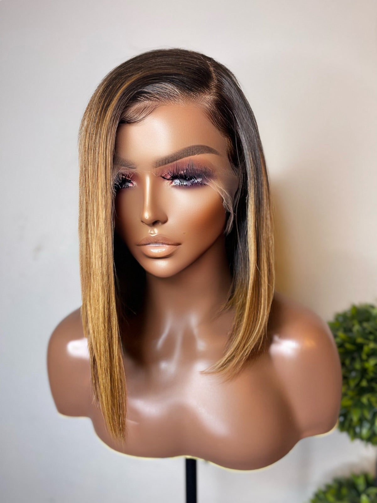 10" Glueless Blonde Ombre Frontal  Lace Bob