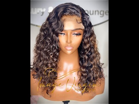 "MARIAH" Wet & Wavy Island Curly Clear Lace Unit
